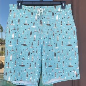 johnnie-O Retro-Style Surf Board Swim Trunks XL
